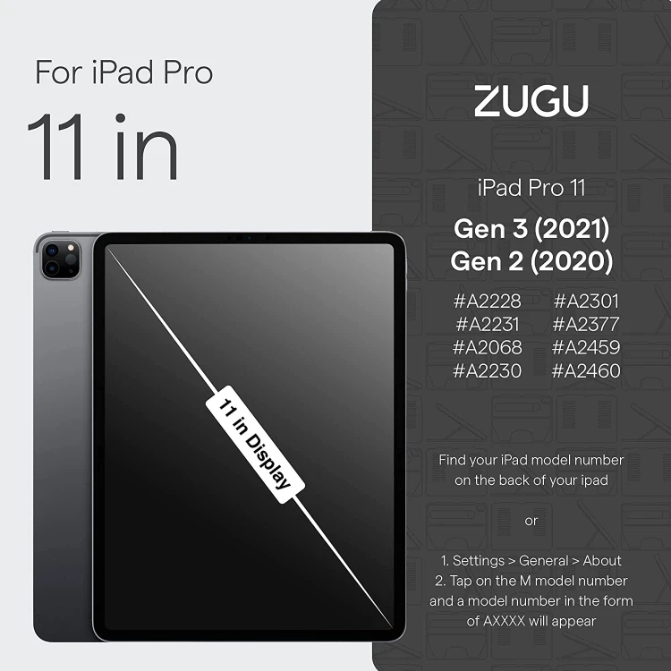 Etui Zugu iPad Pro 11 (czerwony)