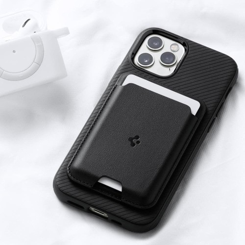 Portfel SPIGEN VALENTINUS MagSafe Card Holder (czarny)