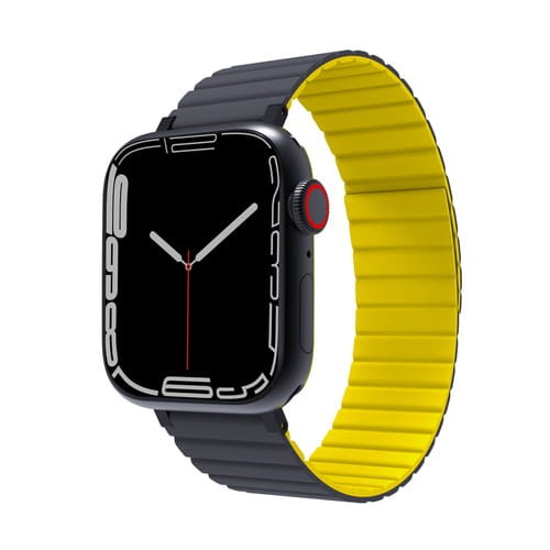 Pasek FlexForm do Apple Watch 38/40/41mm JCPAL (szary/żółty)