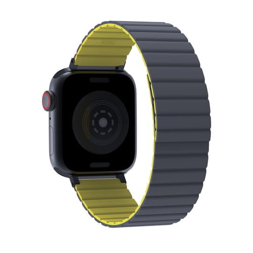 Pasek FlexForm do Apple Watch 38/40/41mm JCPAL (szary/żółty)