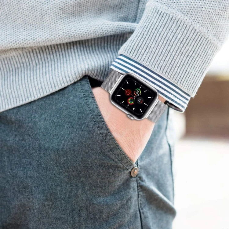 Pasek do Apple Watch Tech-Protect Milaneseband 42/44/45 mm ze stali nierdzewnej (srebrny)