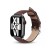 Pasek do Apple Watch Crong 42/44/45/49 mm Noble skórzany (brązowy)