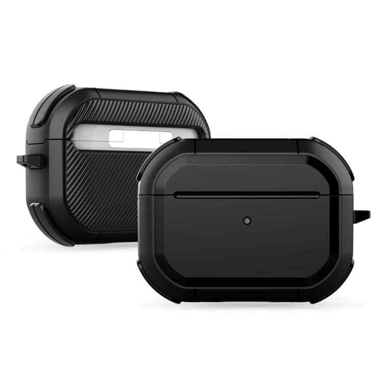 Etui Tech-Protect Rough do słuchawek AirPods Pro 1/2 (czarny)