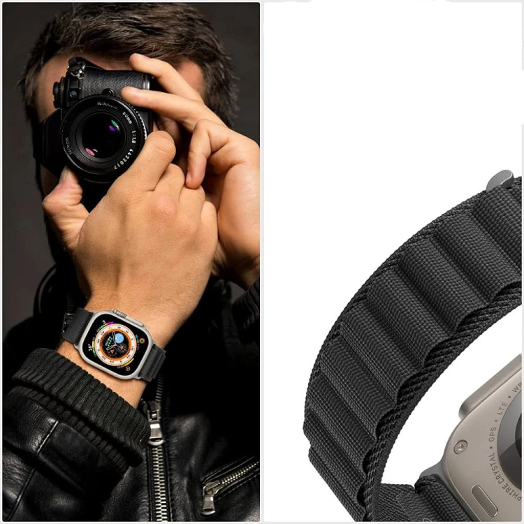 Pasek do Apple Watch Tech-Protect Nylon Pro 42/44/45/49mm (czarny)