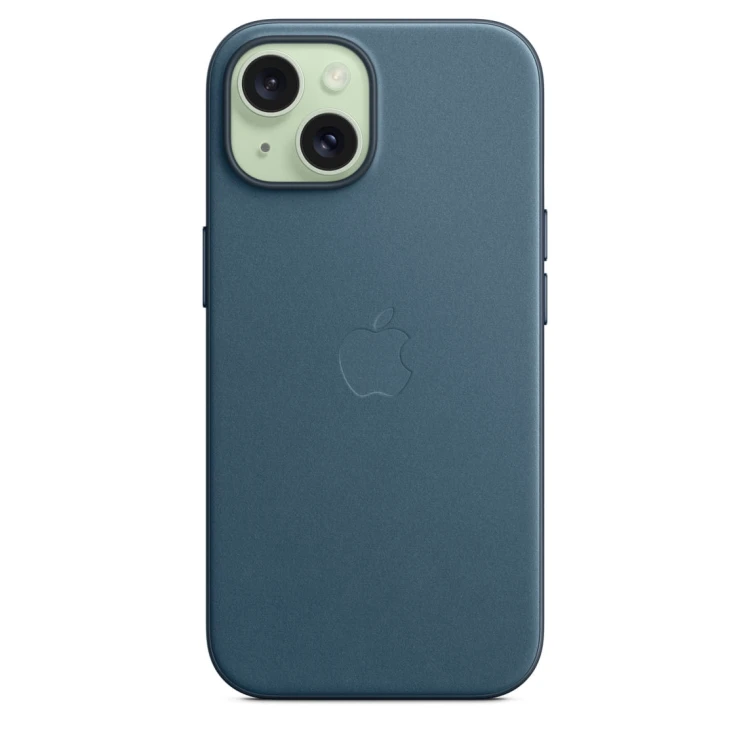 Etui Apple iPhone 15 FineWoven Case with MagSafe - Pacific Blue (głębia oceanu)