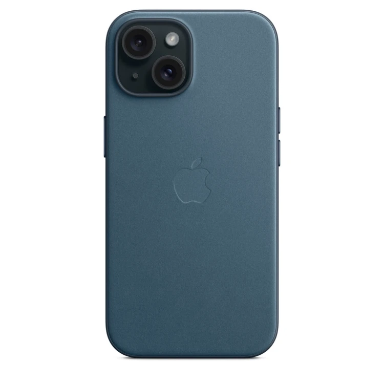 Etui Apple iPhone 15 FineWoven Case with MagSafe - Pacific Blue (głębia oceanu)