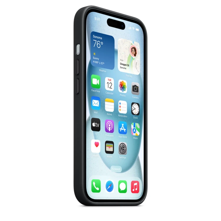Etui Apple iPhone 15 FineWoven Case with MagSafe - Black (czarny)
