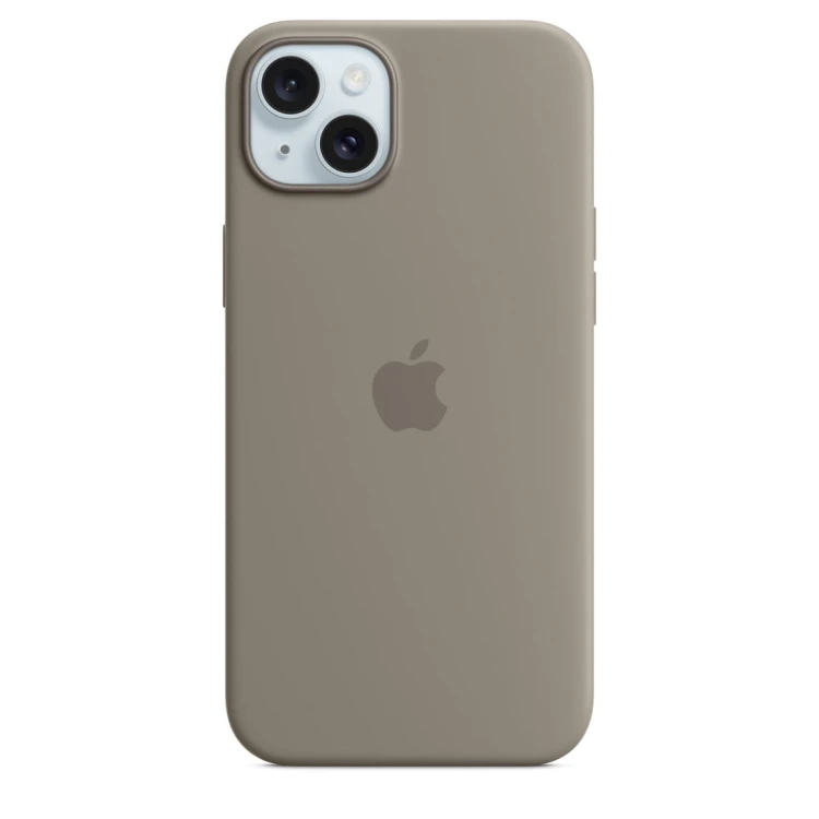 Etui Apple iPhone 15 Plus Silicone Case with MagSafe - Clay (popielaty brąz)