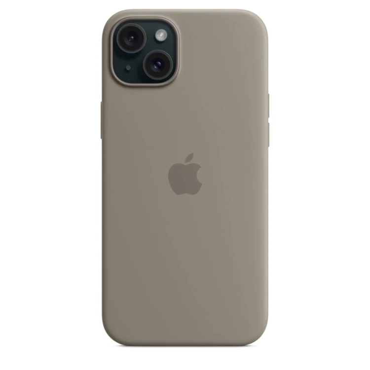 Etui Apple iPhone 15 Plus Silicone Case with MagSafe - Clay (popielaty brąz)