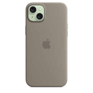 Etui Apple iPhone 15 Plus Silicone Case with MagSafe - Clay (popielaty brąz)
