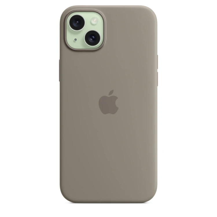 Etui Apple iPhone 15 Plus Silicone Case with MagSafe - Clay (popielaty brąz)