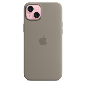Etui Apple iPhone 15 Plus Silicone Case with MagSafe - Clay (popielaty brąz)
