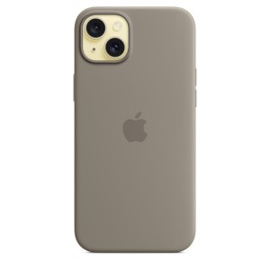 Etui Apple iPhone 15 Plus Silicone Case with MagSafe - Clay (popielaty brąz)