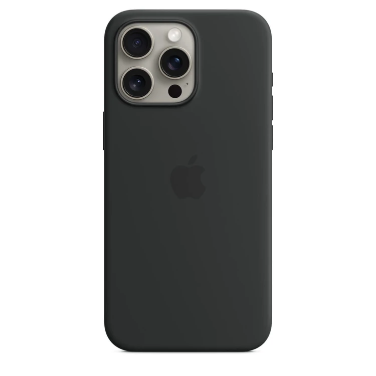 Etui Apple iPhone 15 Pro Max Silicone Case with MagSafe - Black (czarny)