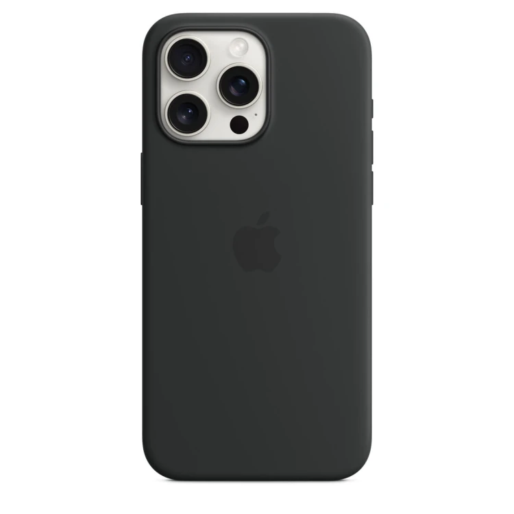 Etui Apple iPhone 15 Pro Max Silicone Case with MagSafe - Black (czarny)
