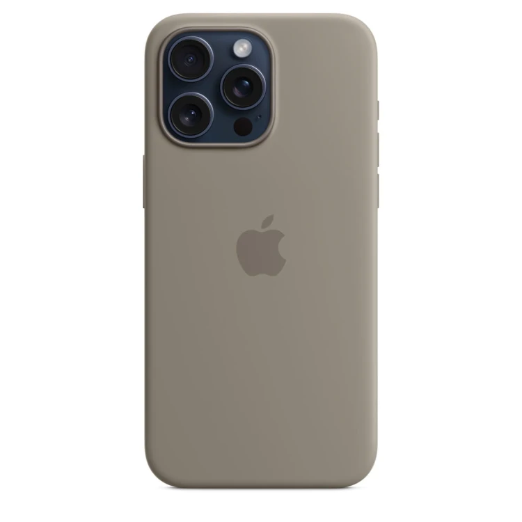 Etui Apple iPhone 15 Pro Max Silicone Case with MagSafe - Clay (popielaty brąz)