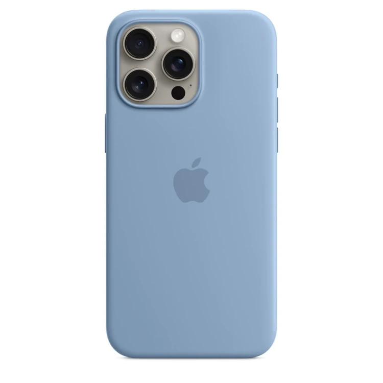 Etui Apple iPhone 15 Pro Max Silicone Case with MagSafe - Winter Blue (zimowy błękit)