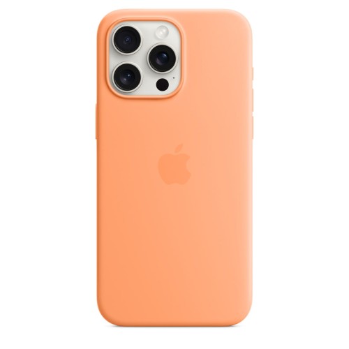 Etui Apple iPhone 15 Pro Max Silicone Case with MagSafe - Orange Sorbet (pomarańczowy sorbet)