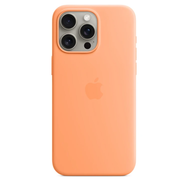 Etui Apple iPhone 15 Pro Max Silicone Case with MagSafe - Orange Sorbet (pomarańczowy sorbet)