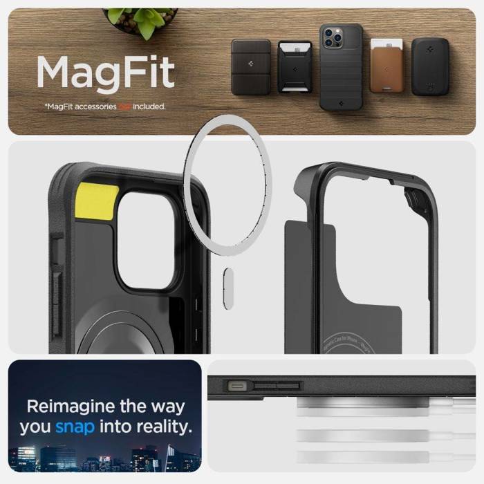 Etui Spigen Geo Armor 360 Mag Magsafe iPhone 14 Pro Max (czarny)