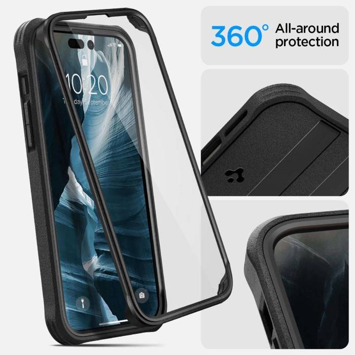 Etui Spigen Geo Armor 360 Mag Magsafe iPhone 14 Pro Max (czarny)