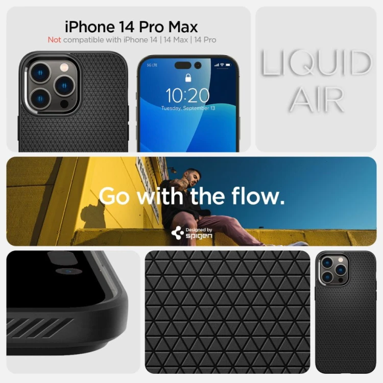 Etui Spigen Liquid Air iPhone 14 Pro Max (czarny)