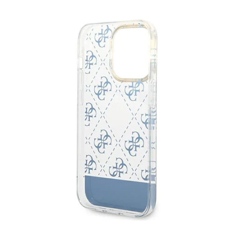 Etui GUESS Stripe Script Logo iPhone 14 Pro Max (niebieski)