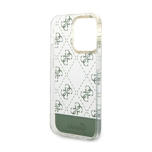 Etui GUESS Stripe Script Logo iPhone 14 Pro Max (zielony)