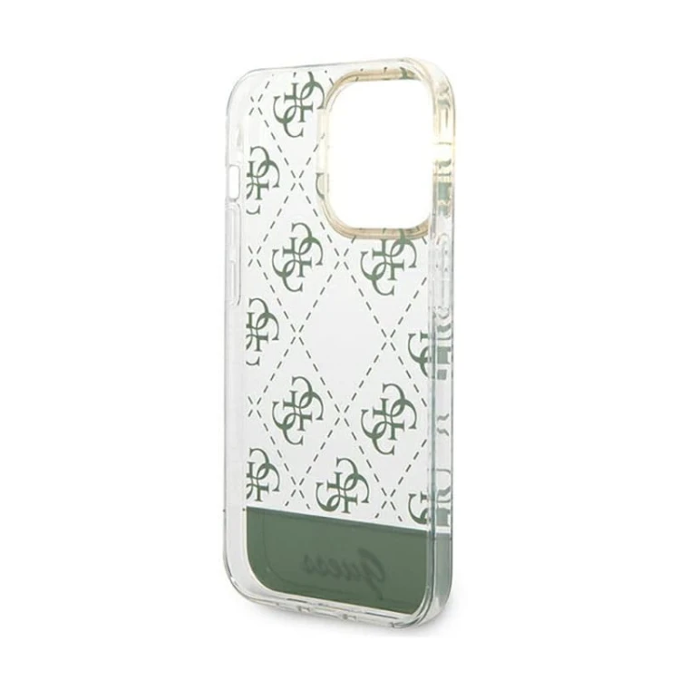 Etui GUESS Stripe Script Logo iPhone 14 Pro Max (zielony)