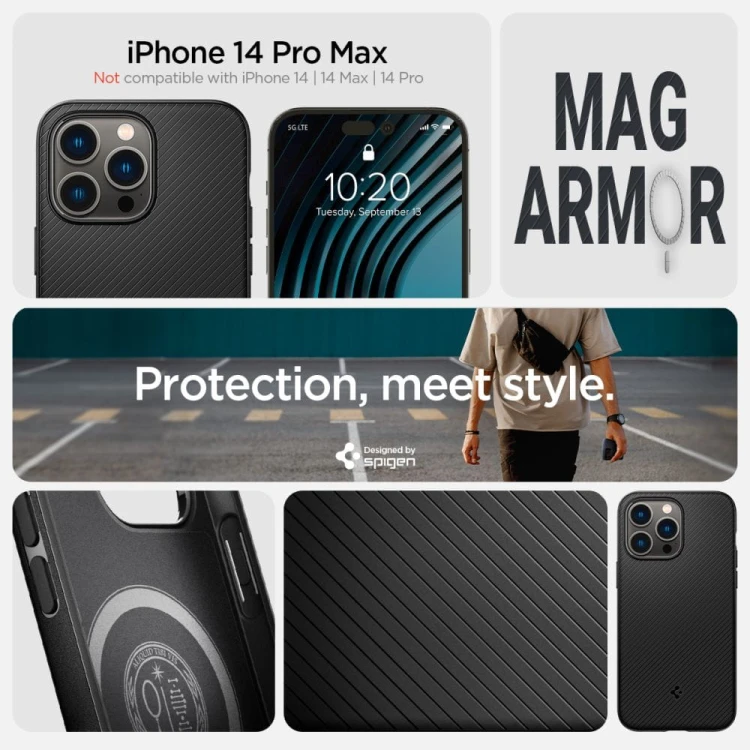 Etui Spigen Mag Armor iPhone 14 Pro Max (czarny)