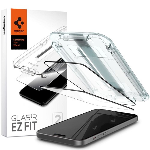 Szkło ochronne SPIGEN Glas.Tr "EZ FIT" FC 2-pack iPhone 15