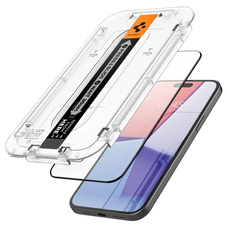 Szkło ochronne SPIGEN Glas.Tr "EZ FIT" FC 2-pack iPhone 15