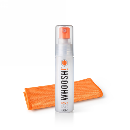 Spray do czyszczenia ekranów Whoosh Go 30 ml + ściereczka z mikrofibry