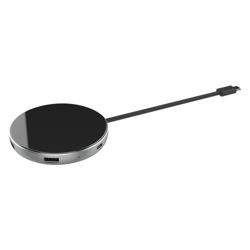 Adapter JCPAL Elex Wireless Charger USB-C HUB (szary)