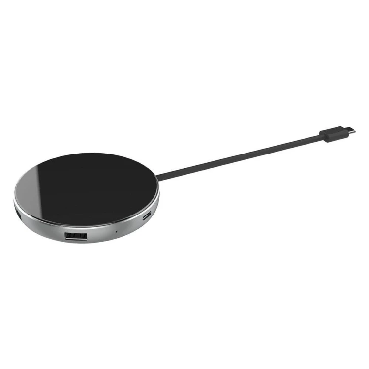Adapter JCPAL Elex Wireless Charger USB-C HUB (szary)