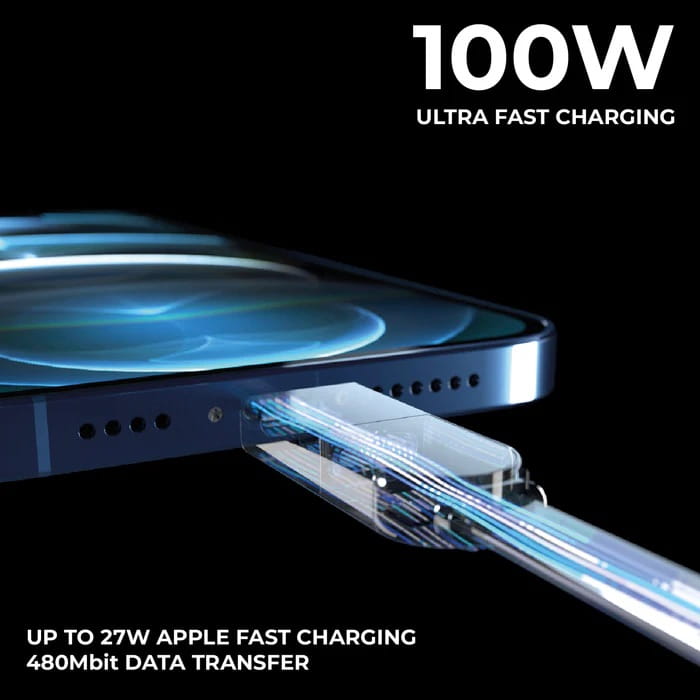 Kabel Rolling Square inCharge XL 2m USB-C uniwersalny (żółty)