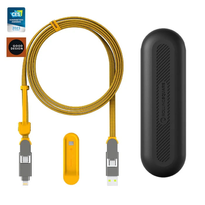 Kabel Rolling Square inCharge XL 2m USB-C uniwersalny (żółty)