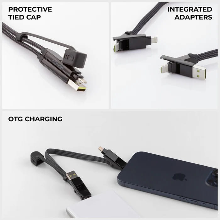 Kabel Rolling Square inCharge XL 30cm USB-C uniwersalny (czarny)