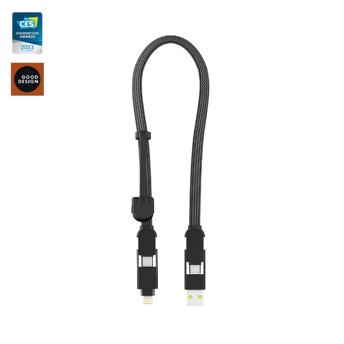 Kabel Rolling Square inCharge XL 30cm USB-C uniwersalny (czarny)