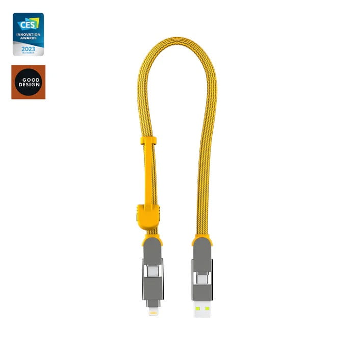 Kabel Rolling Square inCharge XL 30cm USB-C uniwersalny (żółty)