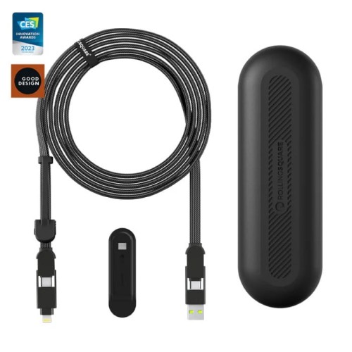 Kabel Rolling Square inCharge XL 3m USB-C uniwersalny (czarny)