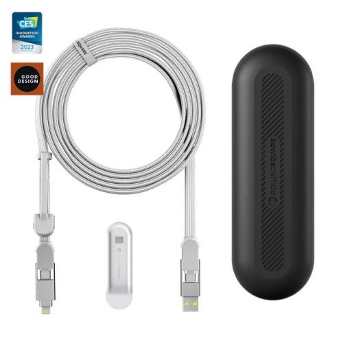 Kabel Rolling Square inCharge XL 3m USB-C uniwersalny (biały)