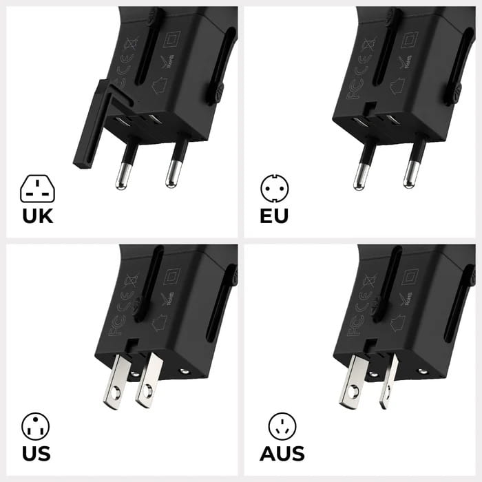 Zasilacz Rolling Square Travel USB-C PD + USB-A 20W (czarny)