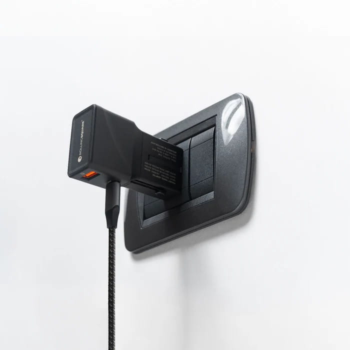 Zasilacz Rolling Square Travel USB-C PD + USB-A 20W (czarny)