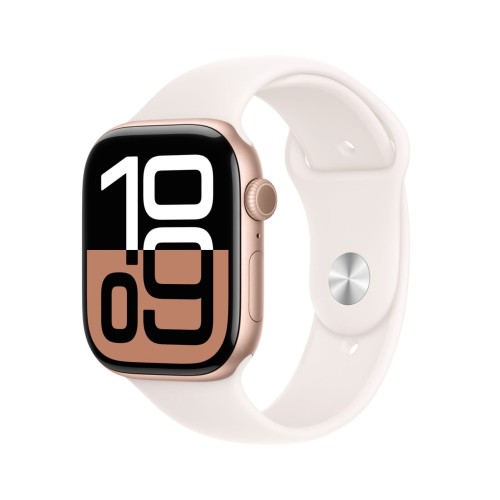 Apple Watch 10 GPS + Cellular 46mm Rose Gold Aluminium Case with Light Blush Sport Band