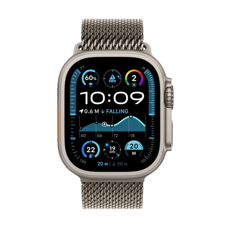 Apple Watch Ultra 2 GPS + Cellular 49mm Natural Titanium with Natural Titanium Milanese Loop