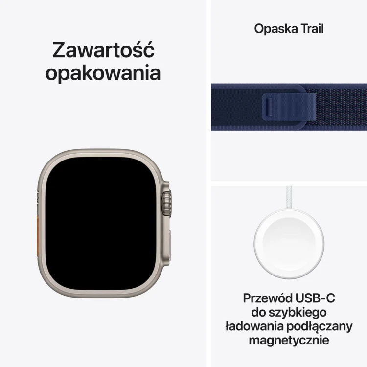 Apple Watch Ultra 2 GPS + Cellular 49mm Natural Titanium with Blue Trail Loop