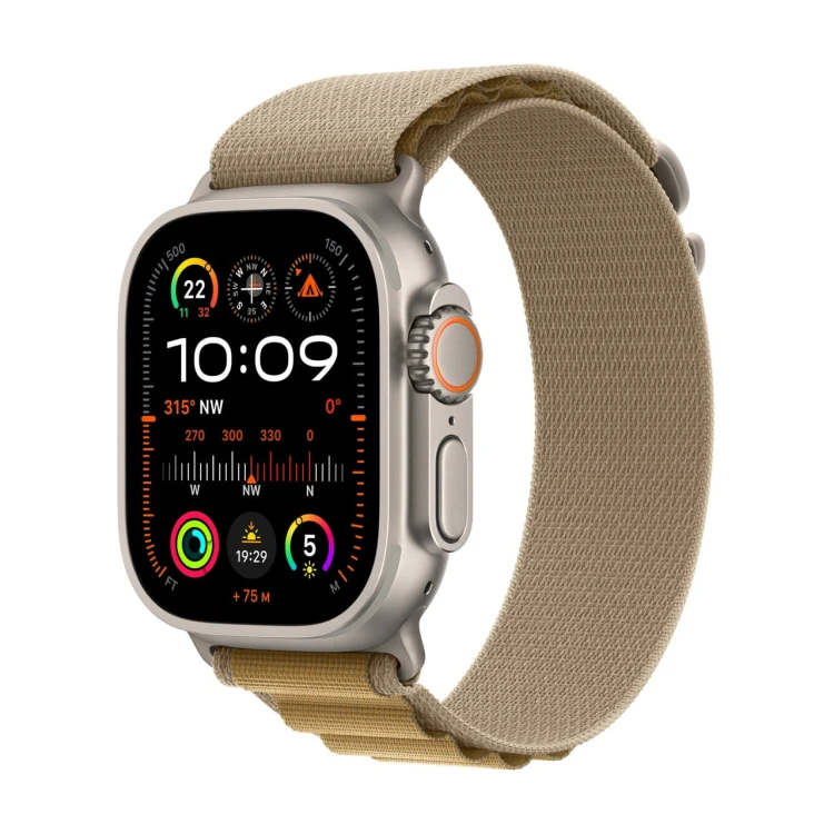 Apple Watch Ultra 2 GPS + Cellular 49mm Natural Titanium with Tan Alpine Loop