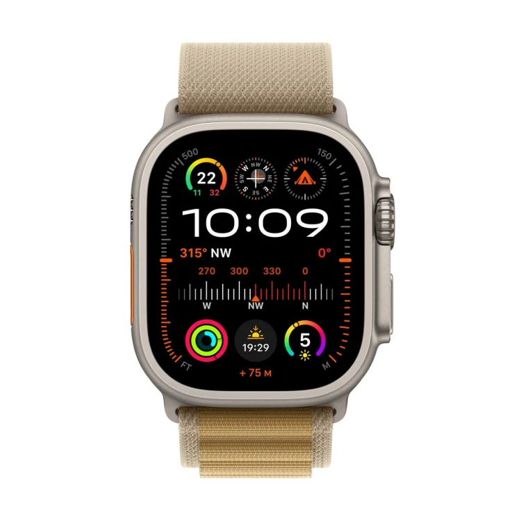 Apple Watch Ultra 2 GPS + Cellular 49mm Natural Titanium with Tan Alpine Loop