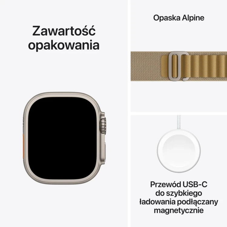 Apple Watch Ultra 2 GPS + Cellular 49mm Natural Titanium with Tan Alpine Loop